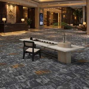 Antibacterial Tile Carpet Office Luxury PP Square Hotel 100% Polypropylene Carpet Tiles