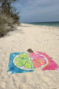 Antimicrobial Double Sided Quick Dry Digital Printed Recycled Polyester Sports Beach Towel Custom Logo Design