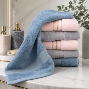 Antimicrobial Washable Soft Skin friendly Luxury Towel Set 368GSM 33x70cm for Hotel Bathroom Daily Use