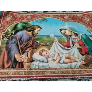 Antique Fiber Optic Flower Tapestry Wall Hanging 40*80cm Custom Aubusson Design Jacquard Woven Floral Pattern