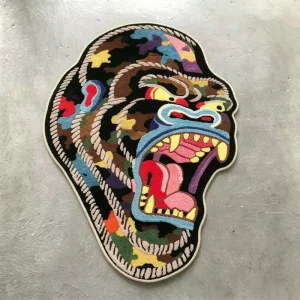 Ape Shape Large Tufting Rugs Animal Floor Carpets 3D Custom Jacquard Machine Made High Pile Area Rugs