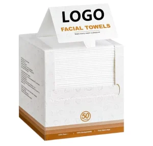 Approved Disposable Cotton Face Towels for Skin Care Gentle Exfoliation 1 Ply 26x30cm Prism Box
