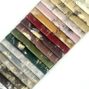 Arabic 57″ Holland Velour Bronzed Printed 370gsm Woven Breathable Dobby Flame Retardant Upholstery Fabric for Sofa Bag Material