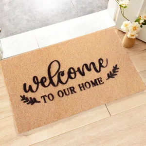 Artificial Coir Door Mat Anti slip Outdoor Entrance Customized Printing Coco Artificial Coir Door Mat