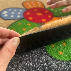 Artificial Coir Door Mat Customized Design Printed PVC Made Backed Coir Mats Texture Surface for Home Outdoor