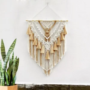 Artisanal Handwoven Wall Tapestries Ins Style Textured Hanging Decor for Cozy Home Interiors B&B Bedrooms Entryway Accents