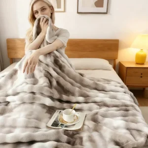 Asquitcy TANZI Multi Purpose Milk Velvet Modern Blanket Plain Dyed Plush Throw 8 Colors Soft Warm All Season Customizable Bed