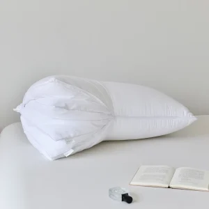 Assembled 3 in 1 Neck Bed Pillow with Adjustable Layers Solid Pattern Non Toxic & Breathable