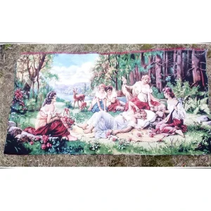 Aubusson Wall Hanging Tapestry 31×31 Inch Custom Painting China Woven Jacquard OEM 100% Polyester WK Wall Decor 20pcs