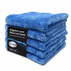 Auto Detailing Shop Grade Microfibre Edgeless Coral Fleece Car Towel 5pcs Car Detailing Microfiber Towel Drying Towel Car