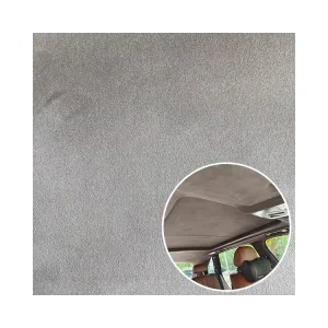 Auto Roof Fabric Interior Upholstery Customized Automotive Suede Headliner Polyester Stretchy Suede Fabric