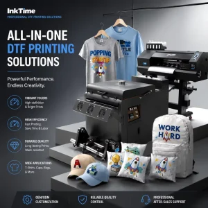 Automatic 2-Head I3200 Digital DTF Printer 60cm PET Film Offset T-shirt Printing Machine Shake Powder A1 DTF Printer