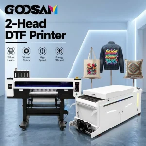 Automatic 60cm DTF Printer Printing Machine with Shaker Dryer Dual XP600 I1600 I3200 Heads for T-shirt Garment Factory Supply