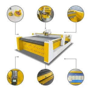 Automatic Digital Oscillating Knife Cutting System High Precision Leather Sofa Cushions Car Seat Covers Shoe Upper Material