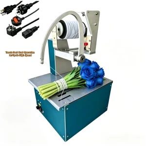 Automatic Elastic Rose Vegetable Binding Machine 1s Bundle Zero Jam Adj Tension Plug Play 110-220V