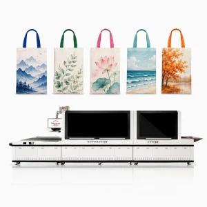 Automatic Non Woven Bag Printer UV Inkjet Printing Machine Single Pass for Shopping Tote Carry Promotional Packaging Various Bag