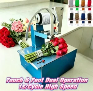 Automatic Rose Flower Binding Machine Elastic Rope Tying Vegetables Banding Strapping Machine 1s Bundle Zero Jam