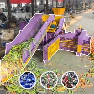 Automatic Straw Mixed Waste Paper Baler Cardboard and Bottle Carton Compress Aluminum Can Horizontal Baler Machine