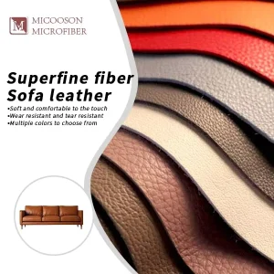 Automotive Microfiber PVC Leather Embossed Durable Rexine Faux Leather Sheet Synthetic Upholstery Fabric For Sofa Car Interiors