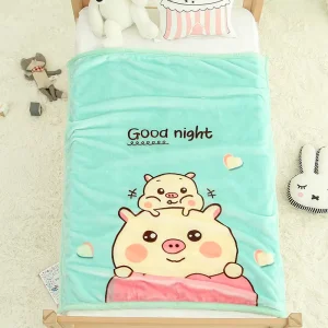 Autumn Winter Children’s Fleece Baby Sheet Knitted Double-Layer Thickened Skin-Friendly Raschel Eco-Friendly 200TC Anti-Bacteria