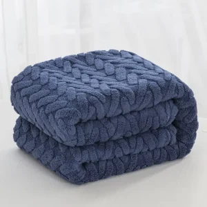 Autumn Winter Four Seasons Four Sided Jacquard Tower Velvet Bed Blanket Thickened Warm Print Blankets