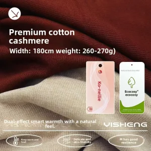 Autumn Winter Heat Storage Single Sided Fleece Knitted 260g Thermal Underwear Base Shirt Stretch Rib Fabric Yoko Silk Women’s