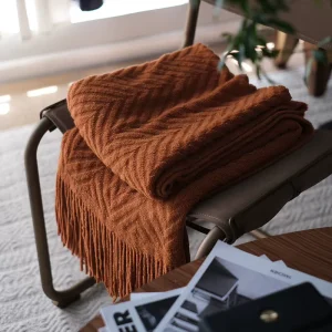 Autumn Winter New American Retro Knitted Blanket Extended Bed End Towel Cover Carpet Luxury Throw