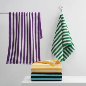 Autumn Winter Woven Thickened Oversized Striped Adult Hand Towel 40*90CM 205g Super Absorbent Soft Premium Cotton