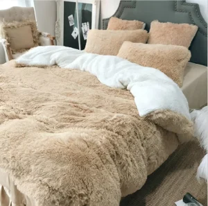 Autumn and Winter Four piece Comforter Sets Thick Warm Shaggy Duvet Cover and Bedding Set