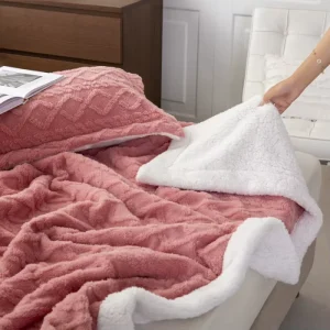 Autumn and Winter Thickened Warm Taffel Blankets Milk Velvet Thickened Three Dimensional Leisure Fleece Blanket Twin