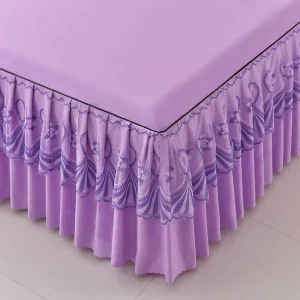 Available in Multiple Colors Twin Platform Ruffled Lace Bed Skirt Polyester 500TC Home & Hotel Use