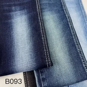 B093 Blue Dyed Tricot Special Weaving Twill Warp Slub Shrink Resistant 360gsm Medium Weight Cotton Denim Fabric Men’s Bag