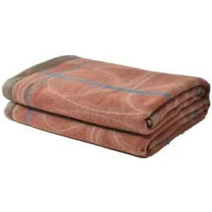 BLUE PHOENIX 400gsm 100% Wool Jacquard Woven Floral Double Bed Suede-bound Edge Winter Luxury Hotel Blanket OEKO-TEX