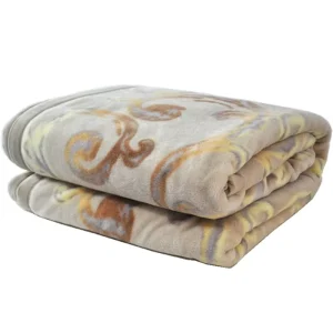 BLUE PHOENIX Thick Fleece Mink Blankets 100% Australia Wool for Winter Chunky Raschel Super King Living Room Polybag Woven