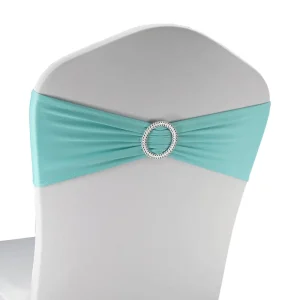 BS00136 Modern Style Spandex Polyester Aqua Chair Sashes Hotel Wedding Event Party Decorations Wedding Chair Decoration
