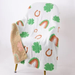 BSCI OEKO TEX Certified 30*40 Rectangle 100% Polyester Wearable Customized Knitted Throw Blanket