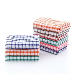 BST Washable Quick Dry Absorbent Cotton Kitchen Cleaning Cloth Dishcloth Custom Tea Towels for Home