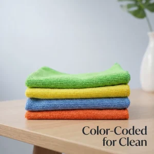 BZX Customized 30*30cm Microfiber Cleaning Cloths Lint Free Scratch Free Towels for Kitchen Dish Washing Car Detailing