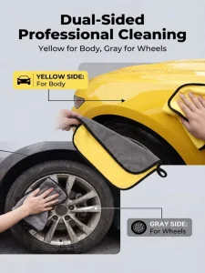 BZX Multi Purpose Coral Fleece Towel Reusable Durable for Car Interior & Exterior Cleaning