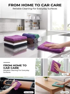 BZX Warp Knitted Square High Quality Quick Dry Microfiber Kitchen Cleaning Cloth Pearl Grain Textured Wiping Towel