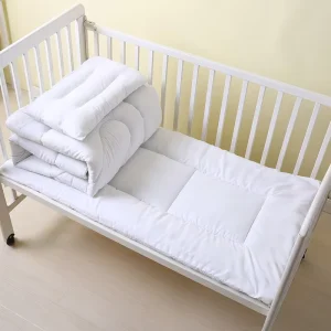 Baby Quilted Comforter 100% Polyester White Kids Duvet Cover Set All Season