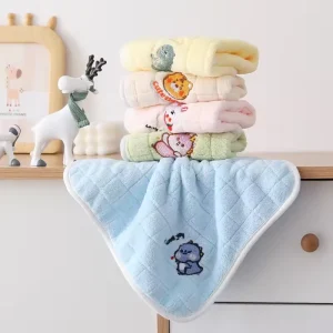 Baby Saliva Towel for Child Ultra Soft Printed Floral Pattern Washcloths Infants Bath Face Towels Eco Friendly Cleaning Cloths