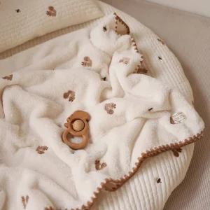 Baby Soft Fleece Blanket Newborn Swaddle Quilt Cozy Kids Kindergarten Bedding Baby Warm Bath Towel Blanket