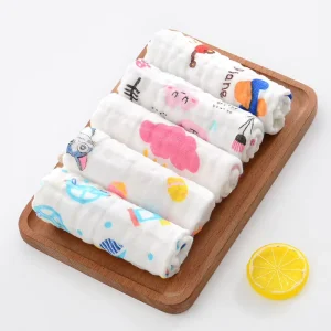 Baby Towel Cotton 6 Layers Gauze Newborn Infant Toddler Face Towel Hand Bathing Bibs Handkerchief Children Soft Towel 30x30cm