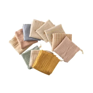 Baby Washcloths 2 Layer Soft Cotton Muslin Towel for Newborn Bath Face Cleaning Natural Baby Wipes for Delicate Skin