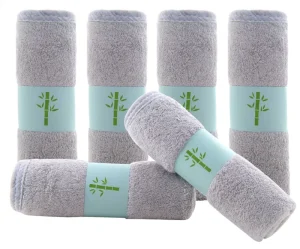 Baby Washcloths Bamboo Rayon Soft Absorbent Antimicrobial Newborn Bath Face Towel Reusable Baby Wipes for Delicate Skin Bathroom