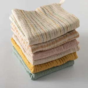 Baby Washcloths Cotton Muslin Towel Sets for Newborn Bath Face Cleaning Natural Baby Small Towel