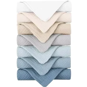 Baby Washcloths Cotton Soft Baby Bath Towels and Absorbent Burp Cloths for Newborn