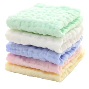 Baby Washcloths Soft Face Cloths Newborn Absorbent Bath Towels Baby Wipes Burp Baby Shower 12×12 Inches Cotton Quick-Dry Woven