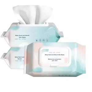 Baby Wipes and Cotton Facial Tissues Resealable Flip Top Pack for Sensitive Skin Factory Premium Thick